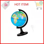 Wizdar 5.5" World Globe for Kids Learning, Educational Rotating World Map Globes