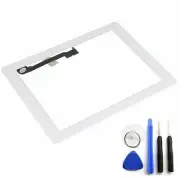 New White Glass Touch Screen Digitizer Home Button Assembly For iPad 3 4 + Tools