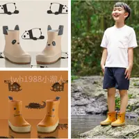 在飛比找蝦皮購物優惠-水鞋 熊貓 恐龍 可愛 橡膠雨鞋 寶寶 兒童雨鞋 防滑耐磨 