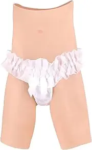 [ROERHE ㅤ] ROERHE 1.0 Fake Vagina Silicone Panties Crossdresser Briefs Shapewear Hiding Gaff Panty Hip Enhancer Underwear Pants for Crossdresser Transgender Cosplay Shorts Basic