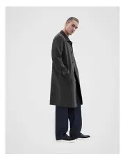 [Unison] Wool Blend Overcoat in Grey