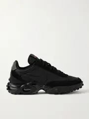 [Nike] Nike - Air Max Waffle Sp Leather And Nubuck-trimmed Mesh And Suede Sneakers - Black - 7 7 Black