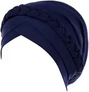 [DuBom] Twisted Braid Turban Head Wrap Cap Women Cotton Hijab Head Cover Scarf Hat Headwear