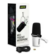 Shure Mv7 -W-J Podcast Microphone Dynamic Built-In Reverb Xlr Output Usb-C Compa