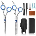 Kit de Tijeras de Corte Cabello10 Piezas Acero Inoxidable Tijeras de Peluqueria