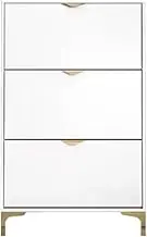 Freestanding Entryway Modern Simple Shoe Cabinets Design Organizer Space Saving Shoe Rack Waterproof White Szafka Na Buty Luxury Furniture Shoe Cupboard(75x17x118CM)