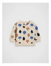 [Seed Heritage] Trees Knit Sweater in Oat Marle