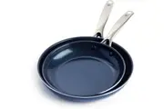 2pc Blue Diamond Home Kitchen Cookware Non Stick Frypan Set 24 28cm Size