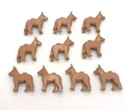 Lego 10 New Medium Nougat Dogs Alsatian German Shepherd w/ Black Eyes Parts