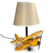 Auto Petit USB LED Desk Lamp Curtis Jenny Plane 29x33cm Retro Home Decor Yellow