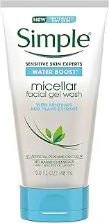 [Simple] Water Boost Micellar Facial Gel Wash for Sensitive Skin, 5 Ounce (Pack of 3)
