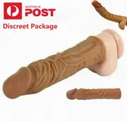 7.8" Male Cock-Girth-Enlarger-Enhancer-Penis-Extension-Extender-Sleeve Condoms