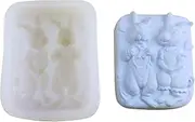 3D Couple Silicone Mold For Making Soap Plaster-Resin Craft Holiday Party Mold Cake Fondant Molds