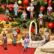 12Pcs Wooden Nutcracker Soldier Ornaments for Christmas Tree Decor 2025