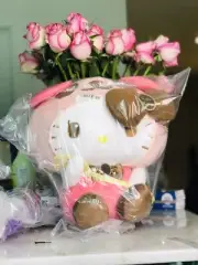 Brand New Hello Kitty Sanrio Plush Fork Chocolate Japan Stuffed Toy Panda Pink