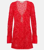 [SIR] SIR Rayure crochet cotton minidress AU 14 red