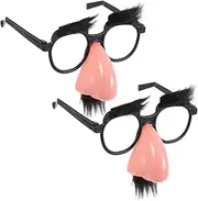 [MUSISALY] 2pcs Beard Glasses Funny Sunglasses for Adults Halloween Sunglasses for Adults April Fools Day Glasses Halloween Glasses Eyes Halloween Glasses for Adults Plastic Black
