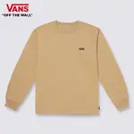 【VANS 官方旗艦】LOGO CLASSIC 男女款奶茶色長袖大學T