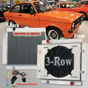 3-Row Radiator Shroud Fan Kits For Ford Escort Mk1 Mk2 PINTO RS2000 MT 1968-1980 (for: Ford)