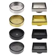 Small Square/Round SUS Tile Insert 50/80mm Waste Outlet Floor Drain Shower Grate