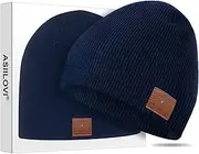 [ASIILOVI] Bluetooth 5.0 Wireless Knitted Winter Hat with Detachable Built-in Microphone and HD Stereo Speakers for Outdoor Family and Gift Unisex