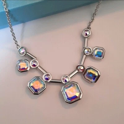 Touchstone Crystal By Swarovski Square Up Necklace NIB New