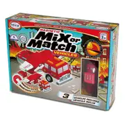 Popular Playthings Mix or Match Fire & Rescue Vehicle Kids Building Toy 3y+