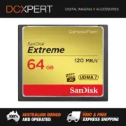 SANDISK 64GB EXTREME COMPACTFLASH CARD 120MB/S (SDCFXSB-064G-G46)