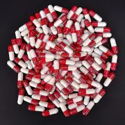 1000pcs Multicolor Empty Gelatin Capsules Pill Vcaps Gel Halal Separated Box White-Red