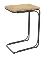 Peyton Lane Handmade Coiled C-Shaped Accent Table with Metal Legs