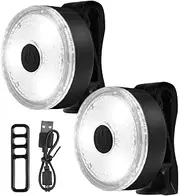 Pack of 2 Pushchair Lights, Aicharynic LED Pram Lights with 3 Light Effects, LED Reflectors for Pushchairs, USB Rechargeable, Waterproof, Flashing Light for All Prams, Pushchairs Accessories