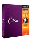 Elixir 16027 Nanoweb Phosphor Bronze Acoustic Guitar Strings, Custom Light 11-52
