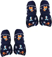 [HANABASS] 2 Pairs Children's Ski Gloves Kids Mittens Snowboarding Gloves Snowboard Gloves Warm Gloves Kids Snow Gloves Waterproof Gloves Windproof Kids Gloves Water Proof Ski Board