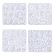 Fruit/Vegetable Theme Resin Jewelry Pendant Mold Keychain Moulds for Hand-Making