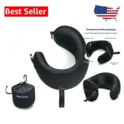 Compact Memory Foam Neck Pillow: Cloud-Like Comfort for Travel in Black