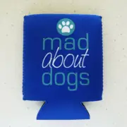 MAD ABOUT DOGS Neoprene Fold Flat Can / Stubbie Cooler