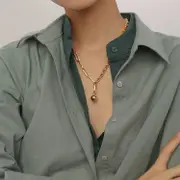 Articulated Chain Detachable Gold Ball Necklace