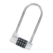 Combination Padlock, 4 Digit Gym Locker Lock Zinc Alloy Padlock (Silver)