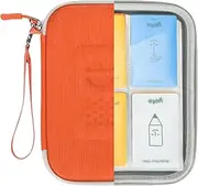 PROfezzion Card Case Holder for Yoto Cards, 88 Pockets Card Holder Storage with Zipper & Carry Strap for Yoto Player & Yoto Mini Cards, Card Binder Holder with Sleeves for Travel - Orange