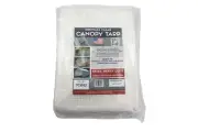 16 mil CLEAR Greenhouse Canopy Tarp Fiber Reinforced True Finished Size