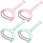 SHERCHPRY 4Pcs Facial Hair Removal Tool Handheld Spring Epilator for Women Safe and Threading Device for Smooth Skin Pink Green