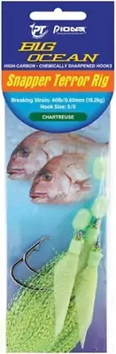 Pioneer Big Ocean Snapper Terror Fishing Rig, 40Lb Breaking Strain, 5/0 Size,...