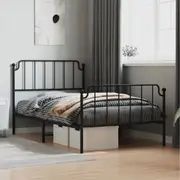 Bed Frame with Headboard and Footboard Bed Base Mattress Base Metal vidaXL