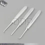 Set Of 3 Periodontal Ligament Dental Elevators Warwick James Root Extractor Kit