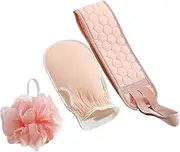 EPIGEIST 1 Set Exfoliating Shower Ball Back Scrubber Kit Soft Massage Bath Towels for Deep Cleaning for Home Use Gentle Skin Easy to Clean and Store