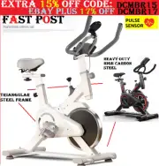 Fitness Spin Bike Exercise Home Gym Flywheel Commercial Cycling Indoor White B