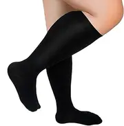 Compression Socks for Women Wide Calf | Running Stockings | Plus Size Compression Socks for Extra Wide Calf Knee High Compression Stockings for Swelling Support