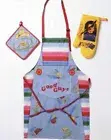 Child's Play Good Guys Chucky Kitchen Apron Potholder Oven Mitt Set NEW