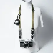 Green Nylon Utility Camera Strap w/ Peak Design Anchors 1" wide
