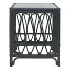 RUSSO BLACK RATTAN SIDE TABLE/LAMP TABLE